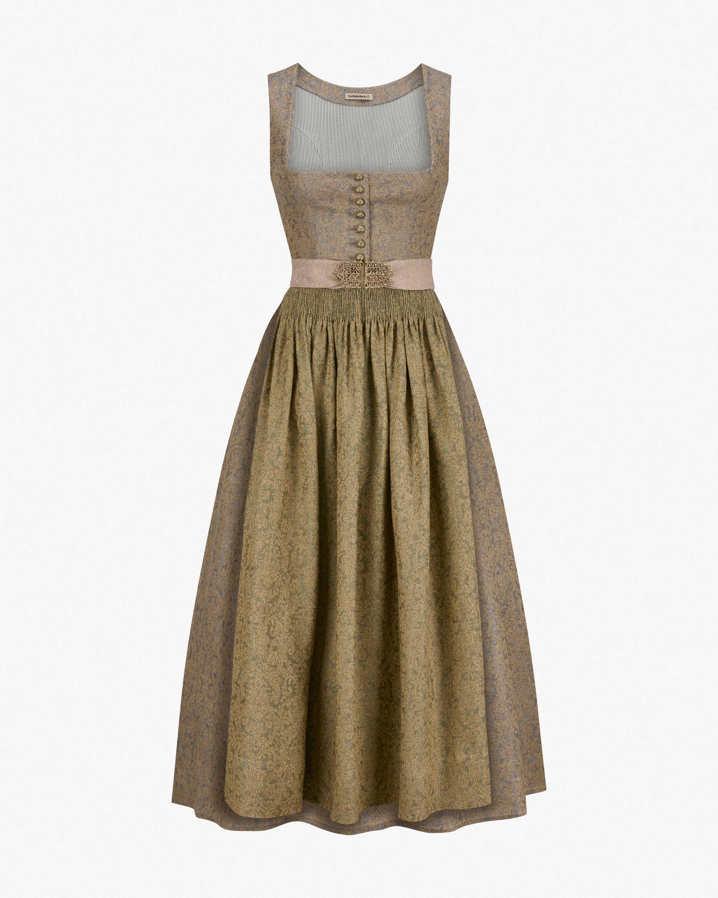 Babette Leinendirndl lang mit Schürze 