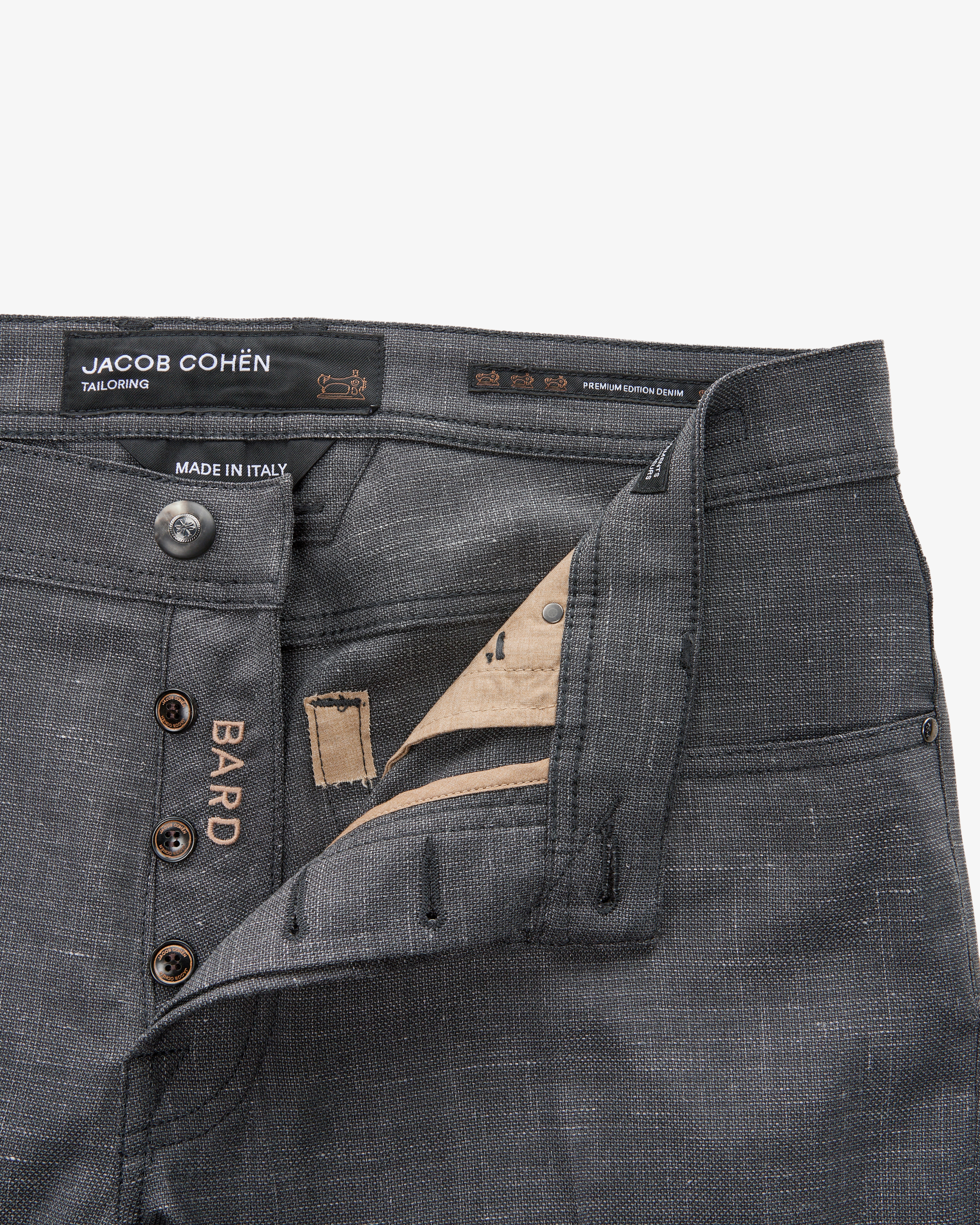Bard Hose aus Schurwolle-Leinen-Mix Slim Fit 