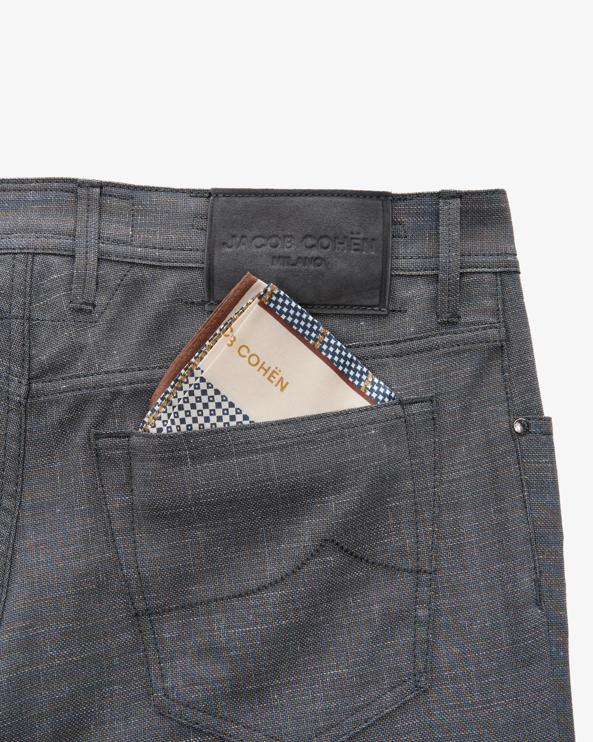 Bard Hose aus Schurwolle-Leinen-Mix Slim Fit