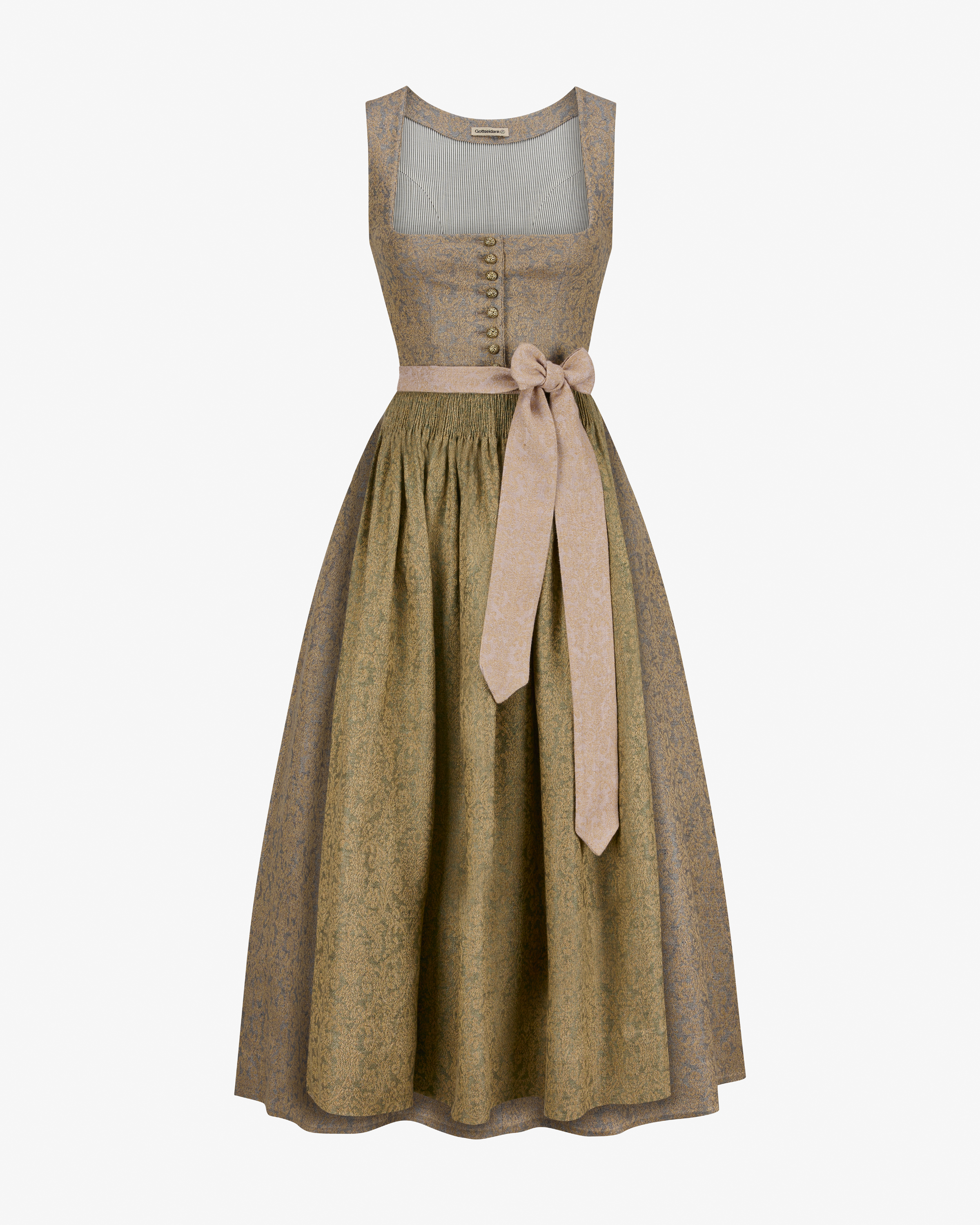 Babette Leinendirndl lang mit Schürze