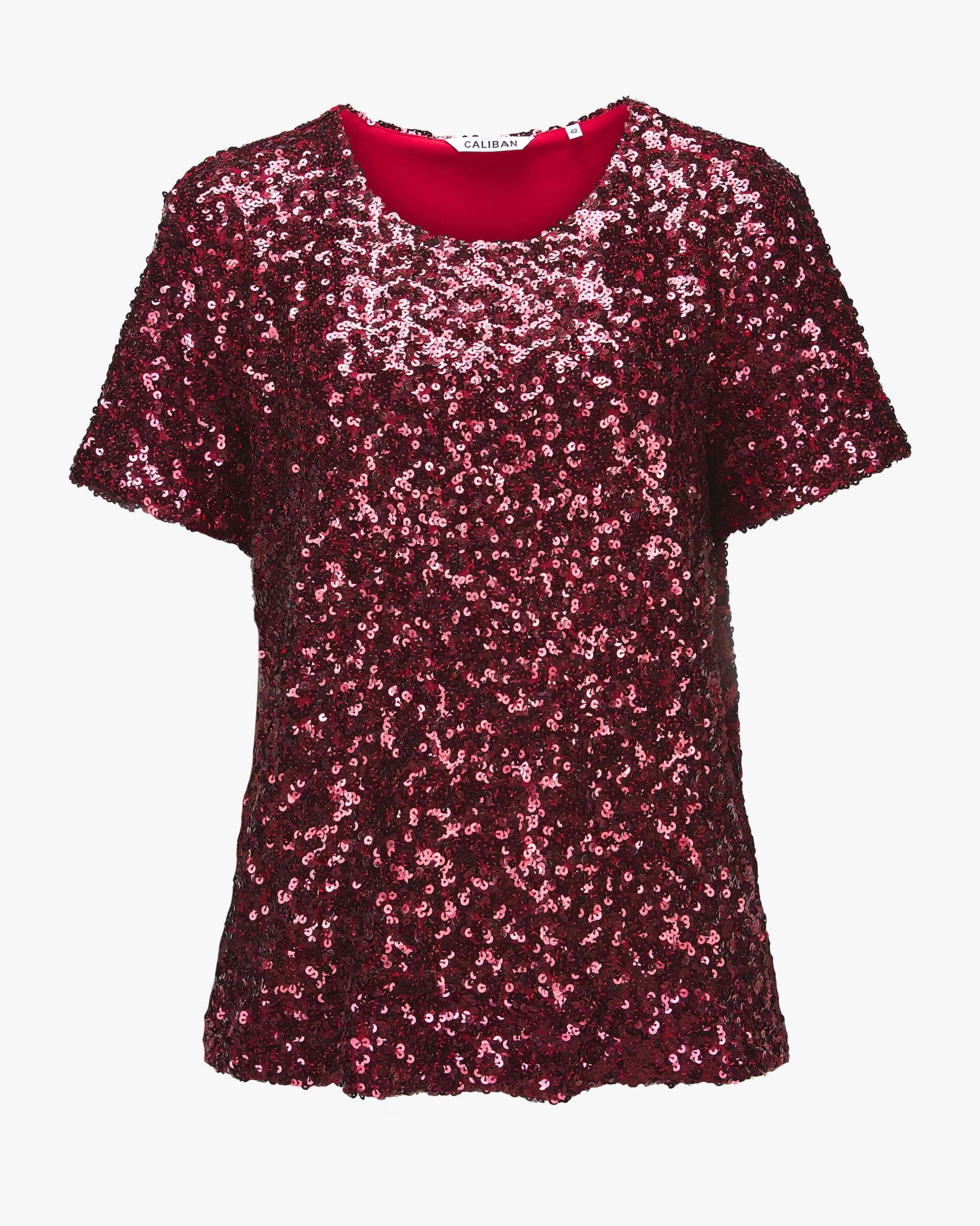 Pailletten-Blusenshirt