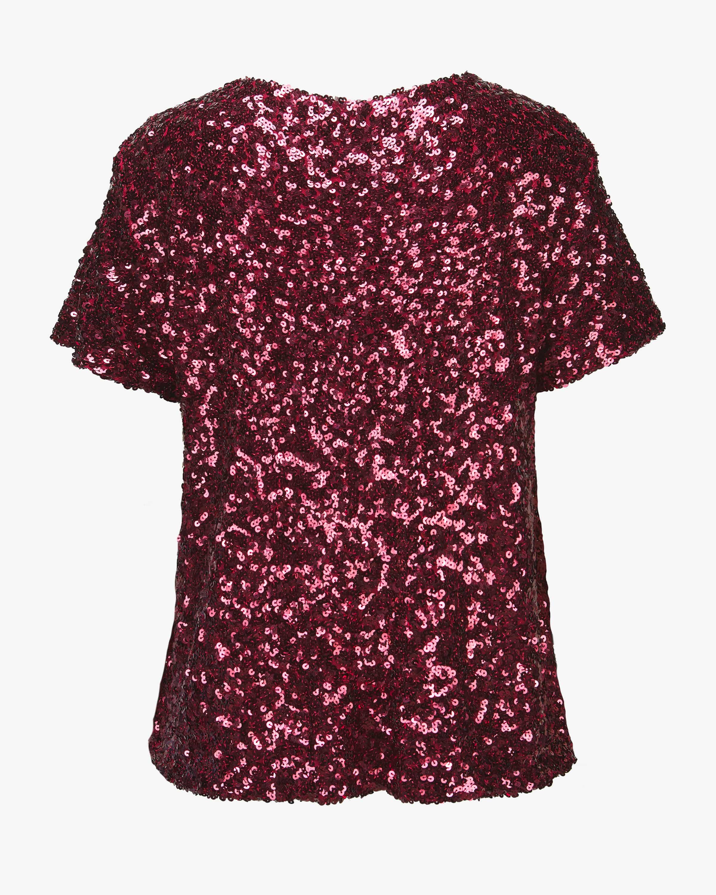 Pailletten-Blusenshirt 